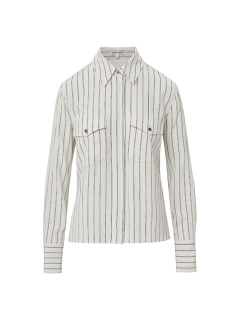 VERONICA BEARD SAKU STRIPED BUTTON-DOWN SHIRT