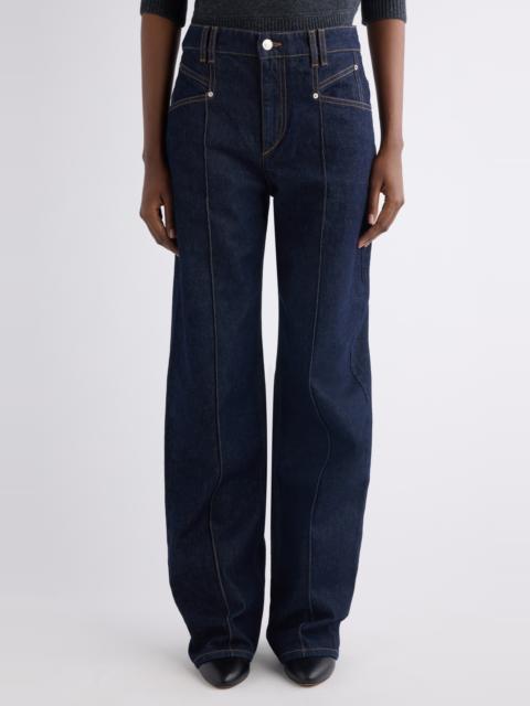 Isabel Marant Isabel Marant Drolane High Waist Straight Leg Jeans in Light Blue at Nordstrom