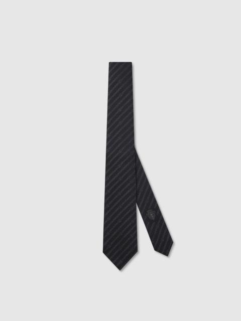 GUCCI Interlocking G chain silk tie