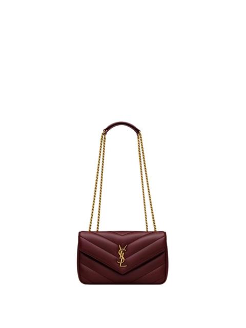 SAINT LAURENT YSL Loulou Small Rouge Cabernet Shoulder Bag