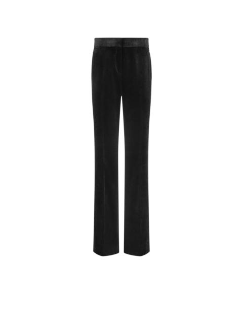 TOM FORD COTTON VELVET TAILORED STRAIGHT PANTS