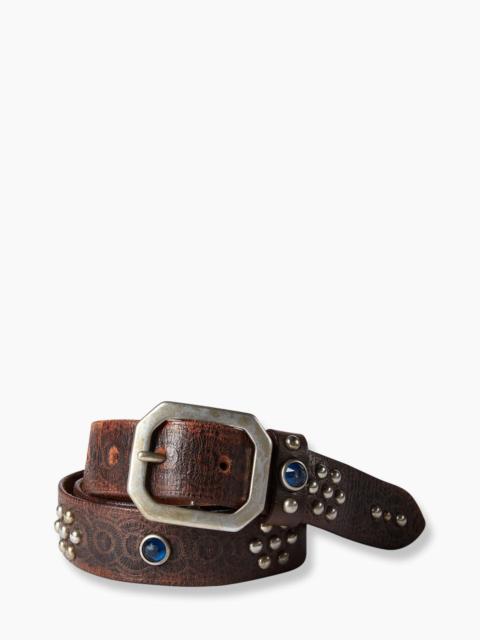 RRL by Ralph Lauren RRL RASCO STUDDED LEATHER BELT VINTAGE BLACK