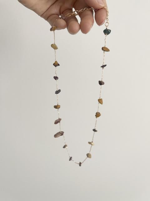 Other Designers Vintage - STEAL! 2000s Japan Embroidered Stones Necklace