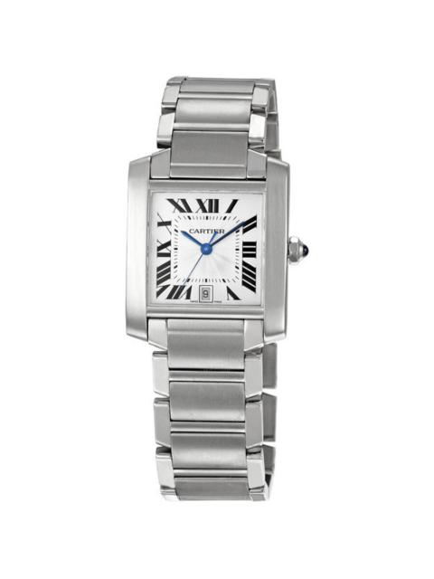 Pre-owned Cartier Tank Francaise Silver Dial Men's Watch W51002Q3