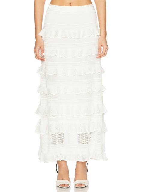 Zimmermann Illuminate Lace Frill Skirt