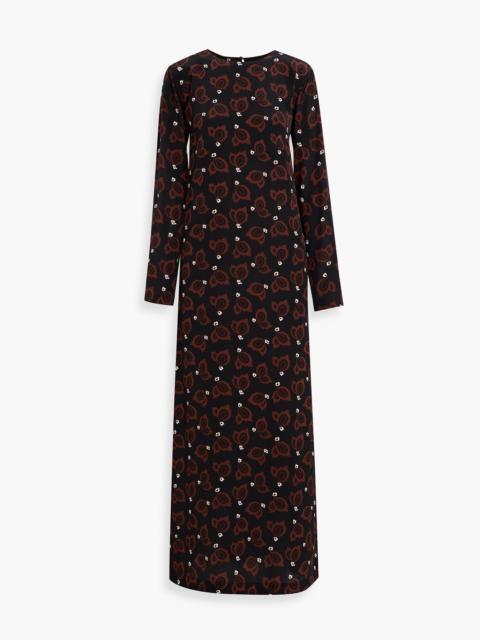 MATTEAU Printed silk crepe de chine maxi dress