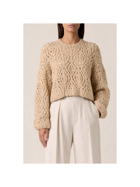 Brunello Cucinelli Brunello Cucinelli Womens Yellow Wool Knit Sweater