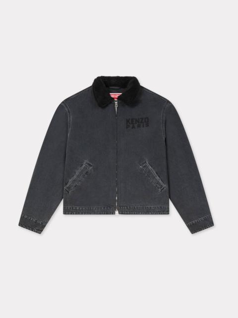 KENZO 'KENZO Happy Tiger' embroidered utility fleece jacket in Japanese denim