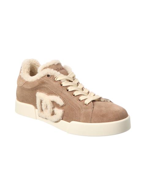 Dolce & Gabbana Dolce & Gabbana Suede & Shearling Sneaker