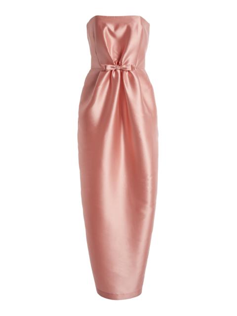BERNADETTE Lenette Embroidered Strapless Dress pink