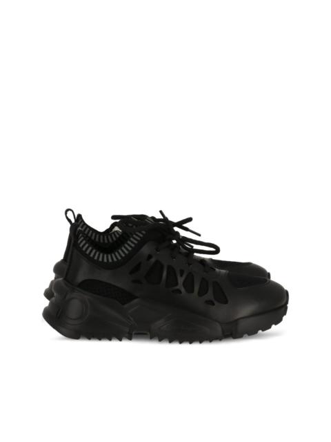 lace-up cut-out detail sneakers