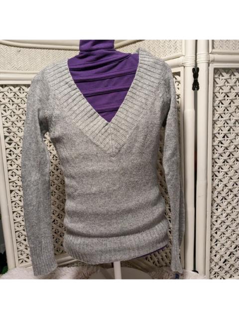 Other Designers Sybilla Basic Deep V Neck Soft Angora Blend Sweater Women's Medium EUC
