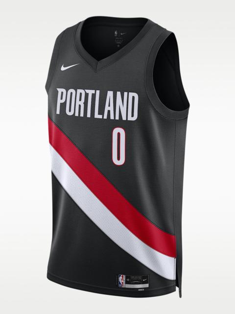 Nike Damian Lillard Portland Trail Blazers Icon Edition Men's Nike Dri-FIT NBA Swingman Jersey