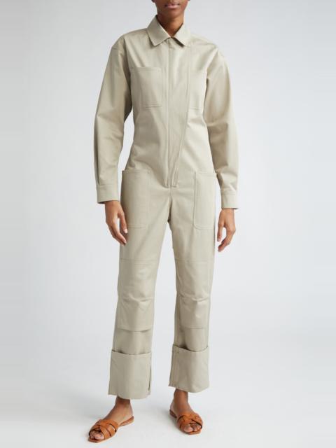 Max Mara Caraibi Stretch Cotton Workwear Jumpsuit