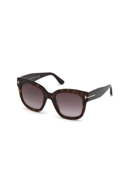 TOM FORD Tom Ford Beatrix-02 Bordeaux Gradient Cat Eye Ladies Sunglasses FT0613 52T 52