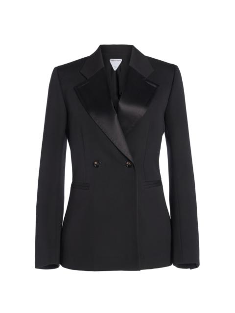 Bottega Veneta Double-Breasted Wool Blazer black