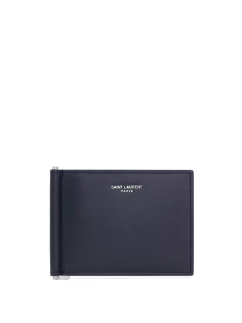 SAINT LAURENT Saint Laurent Men Bill Clip Wallet In Smooth Leather