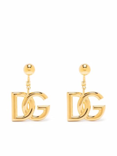 Dolce & Gabbana Chained Earrings With Logo