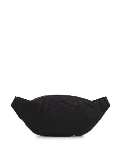 HUGO BELT BAG WITH ANTIQUE-EFFECT LOGO PLAQUE