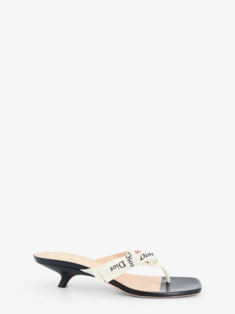 Dior Dior Women J'adior Cotton Flip-Flops With Embroidered Logo