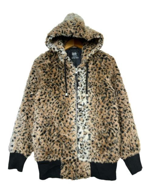 Other Designers Japanese Brand - Glad News Leopard Fur Zip Up Hoodie