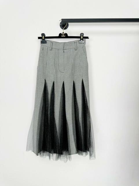 Dior Christian Dior wool check midi skirt
