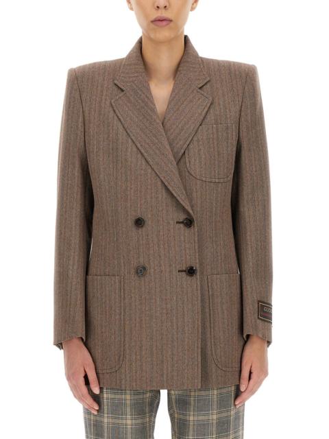 GUCCI Gucci Women Herringbone Wool Jacket