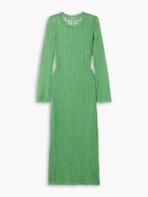Stella McCartney Open-knit alpaca-blend midi dress