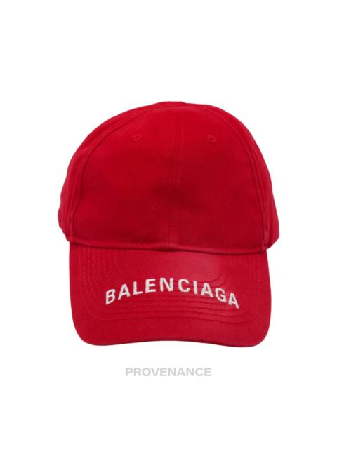 BALENCIAGA Balenciaga Embroidered Logo Cap - Red