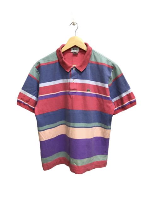 Other Designers Izod - VINTAGE 90s LACOSTE MULTICOLOR STRIPE POLO TSHIRT
