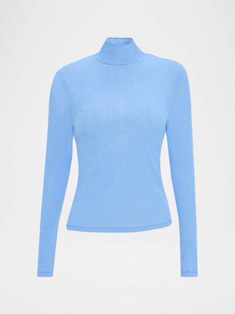 VERONICA BEARD Wyeth Ribbed Turtleneck Top