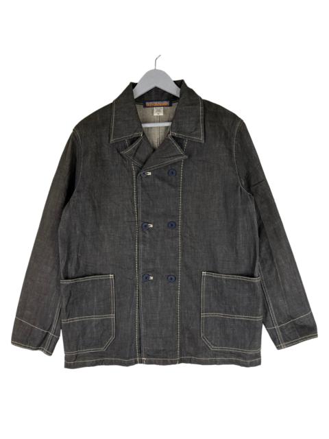 Other Designers 45rpm - 🔥NICE VESTUREBARNS USN NAVY DOUBLE BREAST DENIM CHORE JACKE