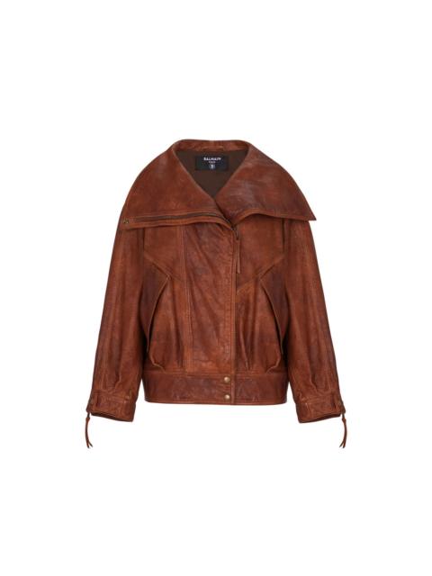 Balmain Balmain Brown Coats - Leather Coats Women