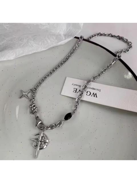 Other Designers Japanese Brand - Silver Industrial Link "Bone" Necklace