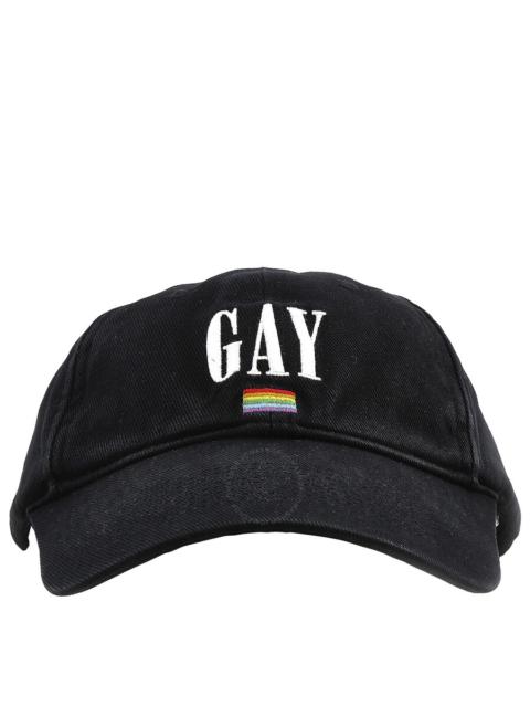 Balenciaga Black Gay Pride 2021 Embroidered Baseball Cap