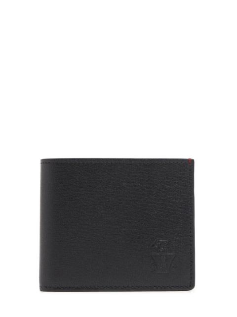 Brunello Cucinelli BRUNELLO CUCINELLI Black Leather Bi Fold Wallet New
