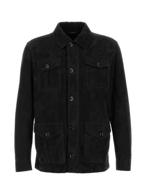 TOM FORD Tom Ford Men Black Suede Jacket