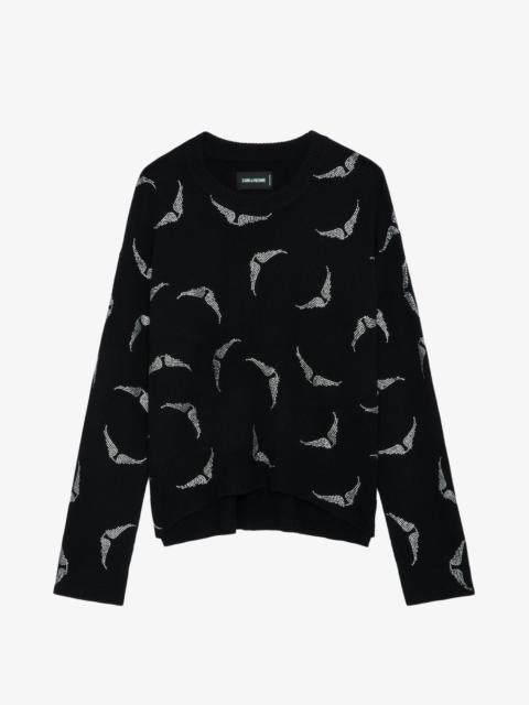 Zadig & Voltaire Markus Diamanté Wings Cashmere Sweater