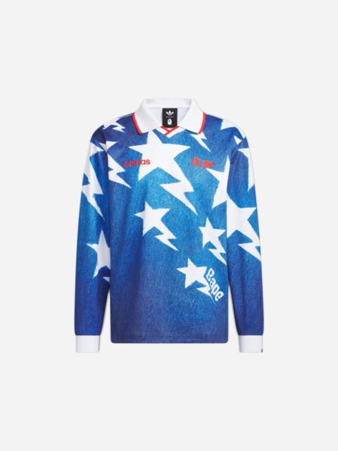 adidas BAPE LSL STAR Jersey Medium Blue Denim