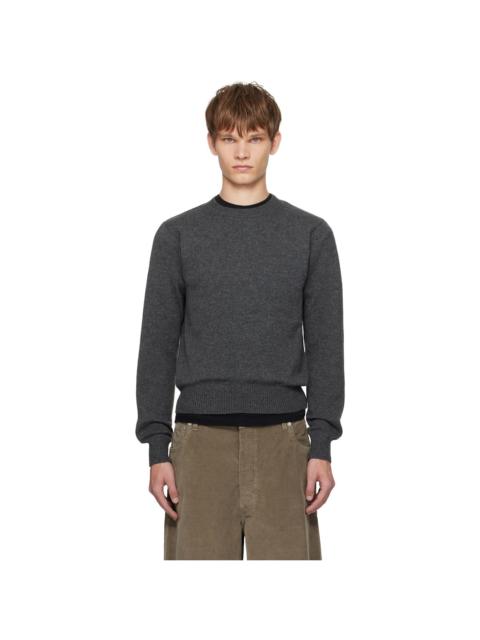 AURALEE Gray Light Cashmere Knit Sweater