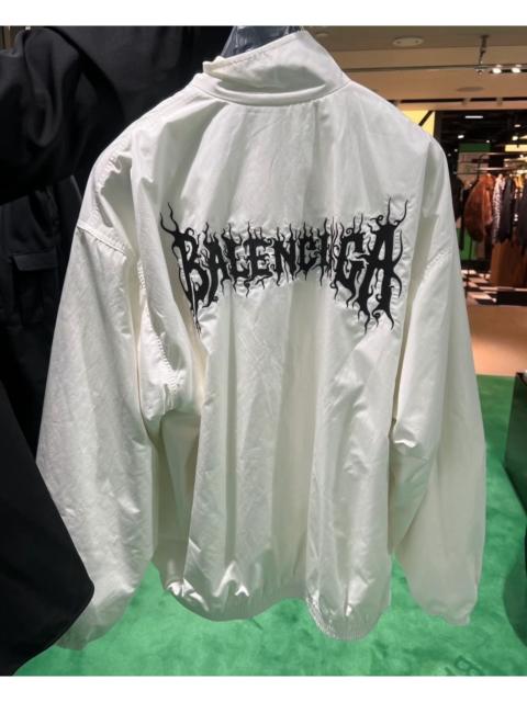 BALENCIAGA BALENCIAGA Diy Metal White Dragon Year Limited Edition Embroidered Logo Graffiti Nylon Zipper Jacket