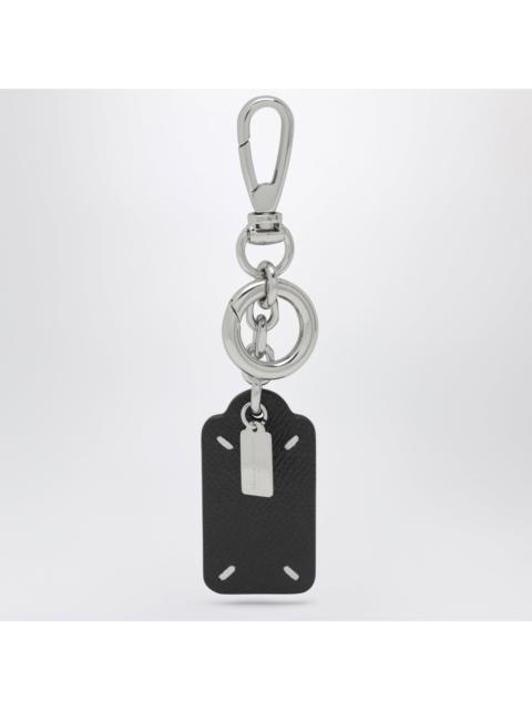 Maison Margiela Maison Margiela Double-Label Keychain In Black Grained Calf Leather Men