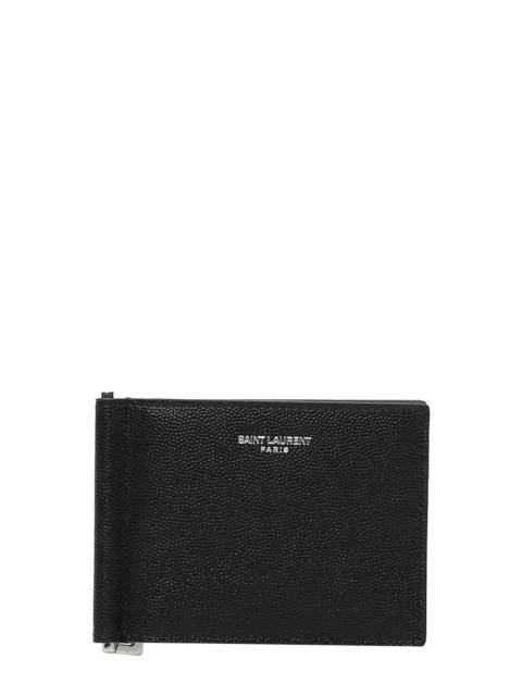 SAINT LAURENT Saint Laurent Men Black Bill Clip Wallet In Leather Man