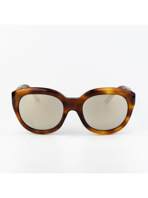 CELINE Celine Women Sunglasses Light Havana Smoke Mirror Oval CL40071I 56C BRAND NEW