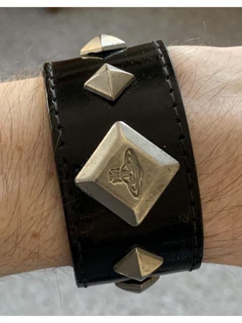 Vivenne Westwood Studded Leather Orb Bracelet