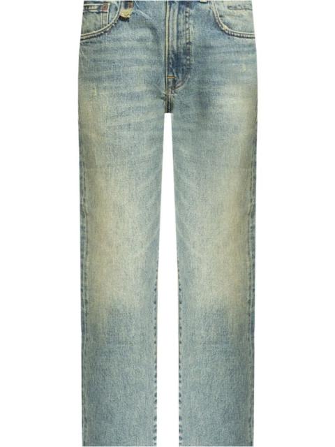 R13 LOGO-APPLIQUÉ STRAIGHT JEANS