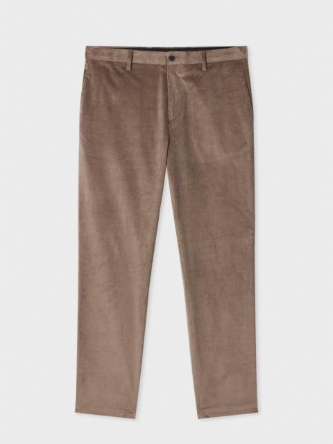 Paul Smith Taupe Cotton and Wool-Blend Corduroy Trousers
