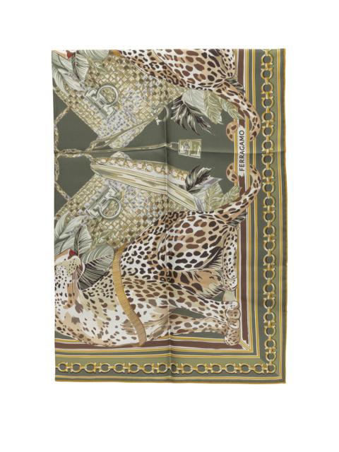 FERRAGAMO Ferragamo Felini Scarf Green Women