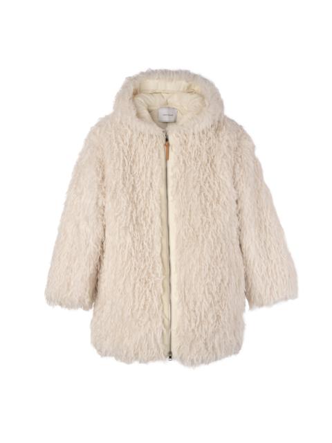 Longchamp Coat Ivory - Faux fur
