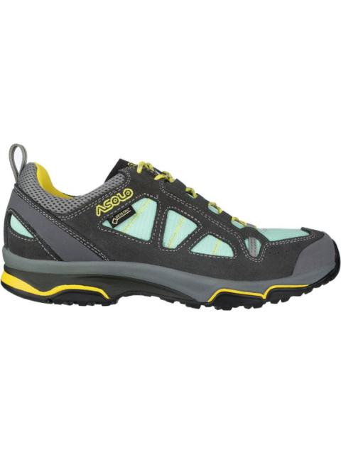 Other Designers Asolo Gore-Tex GTX Megaton GV Waterproof Leather Hiking Shoes Gray Yellow 8